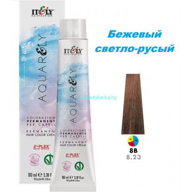 Кремообразный краситель Itely Aquarely E-plex комплексом 8.23 бежевый светло-русый 100 мл