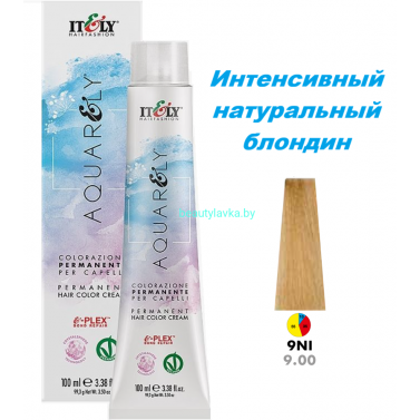 Кремообразный краситель Itely Aquarely E-plex комплексом 9.00 интенсивный натуральный блондин 100 мл