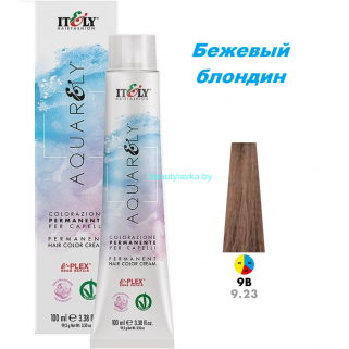 Кремообразный краситель Itely Aquarely E-plex комплексом 9.23 бежевый блондин 100 мл
