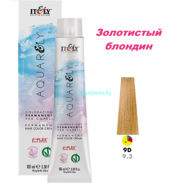 Кремообразный краситель Itely Aquarely E-plex комплексом 9.3 золотистый блондин 100 мл