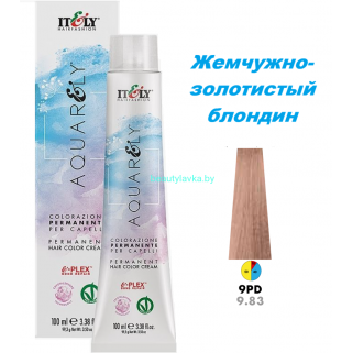 Кремообразный краситель Itely Aquarely E-plex комплексом 9.83 жемчужно-золотистый блондин 100 мл
