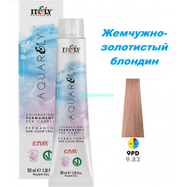 Кремообразный краситель Itely Aquarely E-plex комплексом 9.83 жемчужно-золотистый блондин 100 мл