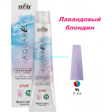 Кремообразный краситель Itely Aquarely E-plex комплексом 9.86 лавандовый блондин 100 мл