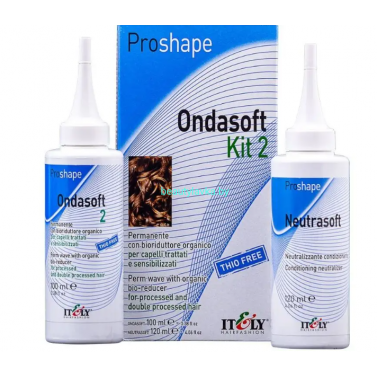 Лосьон Kit ondasoft 2 Itely Proshape для химической завивки 100 мл + нейтрализатор-лосьон 120 мл