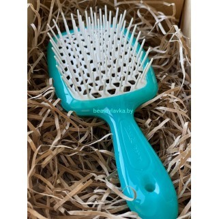 Щетка для волос морская с белыми зубчиками Janeke Superbrush Turquoise Щетка для волос морская с белыми зубчиками Janeke Superbrush Turquoise