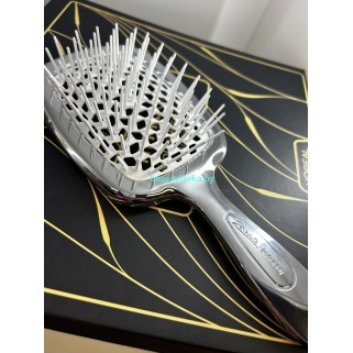 Janeke Superbrush Silver & White расческа Janeke Superbrush Silver & White расческа