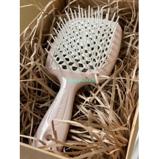Расческа для волос Janeke Superbrush The Original Italian Patent нежно-бежевая с белыми зубчиками Расческа для волос Janeke Superbrush The Original Italian Patent нежно-бежевая с белыми зубчиками