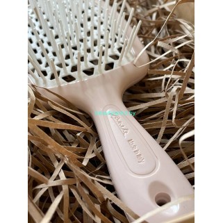 Расческа для волос Janeke Superbrush The Original Italian Patent нежно-бежевая с белыми зубчиками