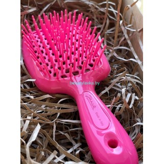 Щетка для волос маленькая розовая Janeke Superbrush Fuxia Fluorescente