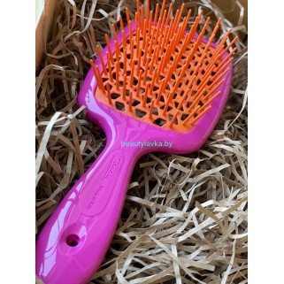 Щетка для волос розовая с оранжевыми зубчиками Janeke Superbrush Щетка для волос розовая с оранжевыми зубчиками Janeke Superbrush