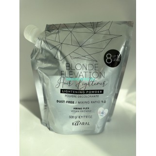 Blonde elevation Kaaral Обесцвечивающая пудра с синим пигментом, обесцвечивание на 8 тонов 500гр