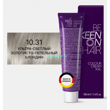 Крем-краска Keen 10.31 ультра- светлый золотисто- пепельный  блондин 100 мл