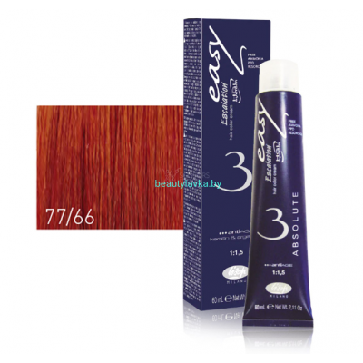 Перманентный безаммиачный краситель для волос 77/66 Lisap Escalation Easy Absolute-3 60 мл