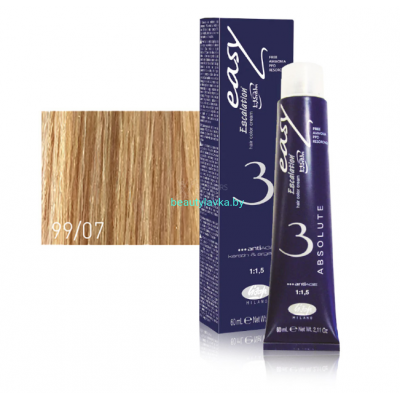 Перманентный безаммиачный краситель для волос 99/07 Lisap Escalation Easy Absolute-3 60 мл
