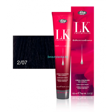 Перманентный краситель для волос Lisap LK OPC Oil Protection Complex 2/07 100 мл