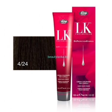 Перманентный краситель для волос Lisap LK OPC Oil Protection Complex 4/24 100 мл