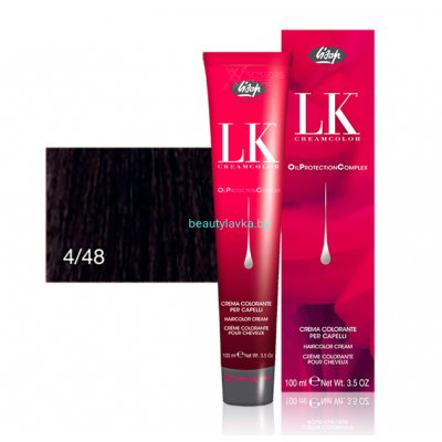 Перманентный краситель для волос Lisap LK OPC Oil Protection Complex 4/48 100 мл