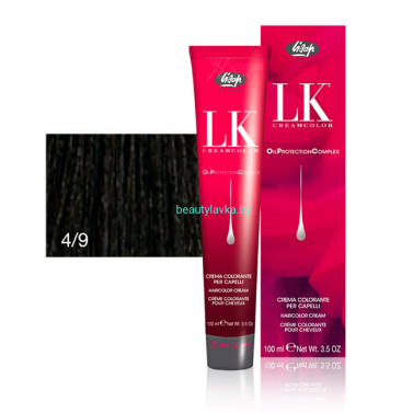 Перманентный краситель для волос Lisap LK OPC Oil Protection Complex 4/9 100 мл