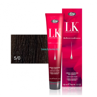 Перманентный краситель для волос Lisap LK OPC Oil Protection Complex 5/0 100 мл