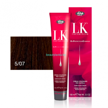 Перманентный краситель для волос Lisap LK OPC Oil Protection Complex 5/07 100 мл