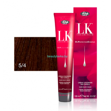 Перманентный краситель для волос Lisap LK OPC Oil Protection Complex 5/4 100 мл
