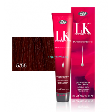 Перманентный краситель для волос Lisap LK OPC Oil Protection Complex 5/55 100 мл