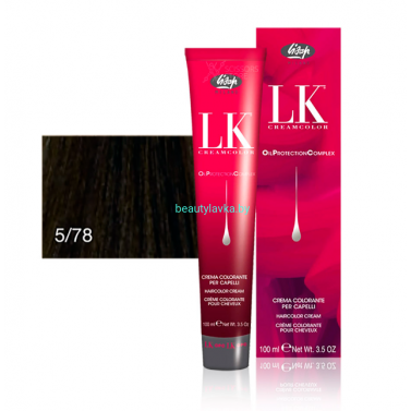 Перманентный краситель для волос Lisap LK OPC Oil Protection Complex 5/78 100 мл