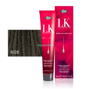 Перманентный краситель для волос Lisap LK OPC Oil Protection Complex 6/28 100 мл