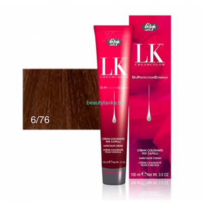 Перманентный краситель для волос Lisap LK OPC Oil Protection Complex 6/76 100 мл