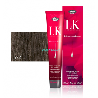 Перманентный краситель для волос Lisap LK OPC Oil Protection Complex 7/2 100 мл