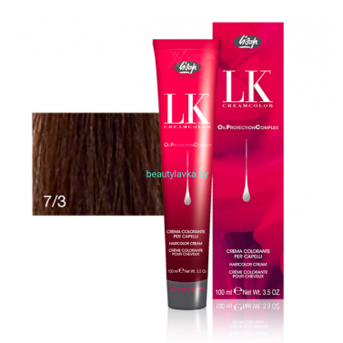 Перманентный краситель для волос Lisap LK OPC Oil Protection Complex 7/3 100 мл