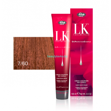 Перманентный краситель для волос Lisap LK OPC Oil Protection Complex 7/60 100 мл