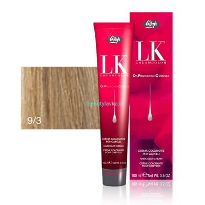 Перманентный краситель для волос Lisap LK OPC Oil Protection Complex 9/3 100 мл