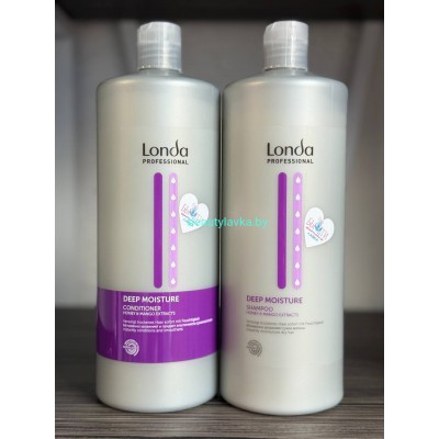 Набор Кондиционер для волос Londa Professional Deep Moisture Увлажняющий (1л) + Шампунь для волос Londa Professional Deep Moisture Увлажняющий для сухих волос (1л)