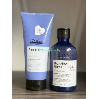 Набор для осветленных и мелированных L'Oreal Professionnel Blondifier Gloss шампунь 300 мл + кондиционер 200 мл