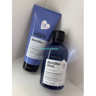 Набор для осветленных и мелированных L'Oreal Professionnel Blondifier Gloss шампунь 300 мл + кондиционер 200 мл