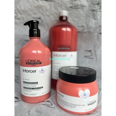 Набор для хрупких волос(против выпадения) L'Oreal Professionnel Inforcer шампунь 1500 мл + маска 500  мл + кондиционер 750 мл СНЯТ С ПРОИЗВОДСТВА!