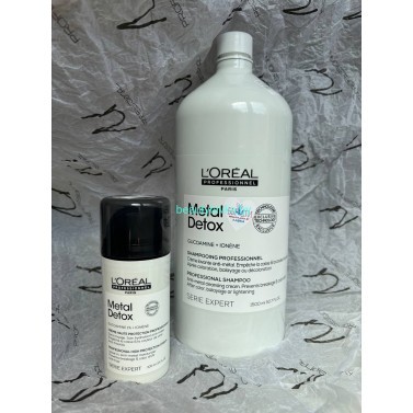 Набор для восстановления окрашенных L'Oreal Professionnel Metal Detox шампунь 1500 мл + крем 100 мл