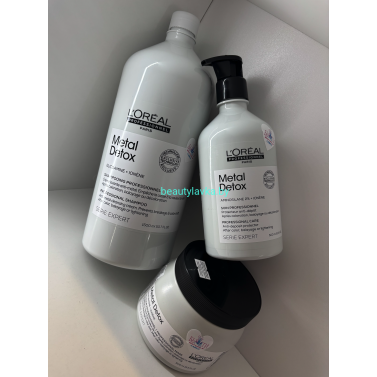 Набор для восстановления окрашенных L'Oreal Professionnel Metal Detox шампунь 1500 мл + маска 500 мл + кондиционер 500 мл