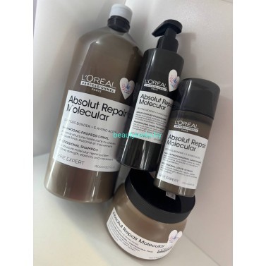 Набор для восстановления L'Oreal Professionnel Absolut Repair Molecular Сыворотка 250мл + Шампунь 1500мл + Маска 100мл + маска 500 мл