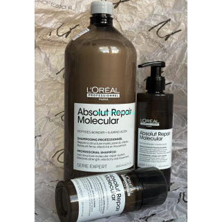 Набор для восстановления L'Oreal Professionnel Absolut Repair Molecular Сыворотка 250мл + Шампунь 1500мл + Маска 100мл