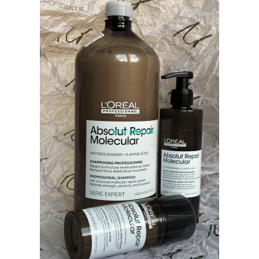 Набор для восстановления L'Oreal Professionnel Absolut Repair Molecular Сыворотка 250мл + Шампунь 1500мл + Маска 100мл