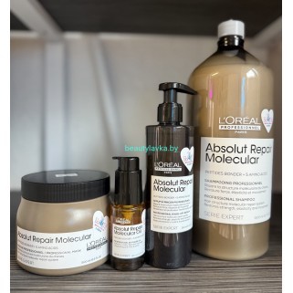 Набор для восстановления L'Oreal Professionnel Absolut Repair Molecular Сыворотка 250 мл + Шампунь 1500 мл + Масло 30 мл + маска 500 мл