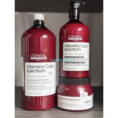 Набор для окрашенных L'Oreal Professionnel Vitamino Color Spectrum шампунь 1500 мл + кондиционер 750 мл + маска 500 мл