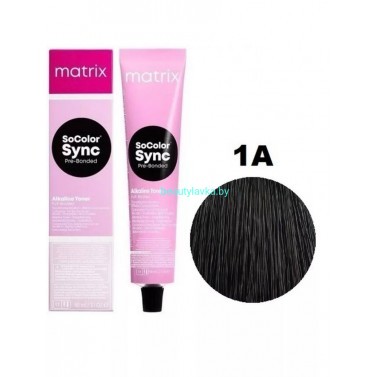 Matrix SoColor Sync Pre-Bonded Крем-краска для волос 1A 90мл Matrix SoColor Sync Pre-Bonded Крем-краска для волос 1A 90мл
