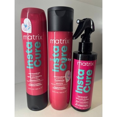Matrix Total Results Insta Cure набор для восстановления волос Шампунь 300мл+Кондиционер 300мл+Спрей Instacure Против ломкости и пористости 200мл