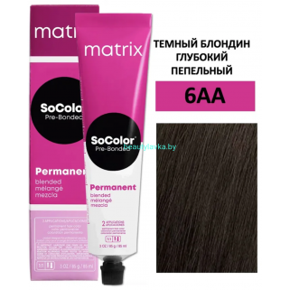 Крем-краска для волос Matrix SoColor Pre-Bonded 6AA темный блондин глубокий пепельный 90мл
