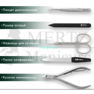 Набор маникюрный 5 предметов Mertz A7001N