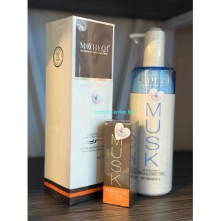 Набор Mocheqi кондиционер Nourishing + Шампунь холодный лёд Ice-Cool по 738 мл + Масло макадамии 60 мл