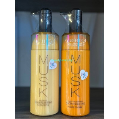 Набор Mocheqi реконструирующий с маслом арганы Кондиционер + шампунь с экстрактом имбиря для повреждённых волос по 738 мл